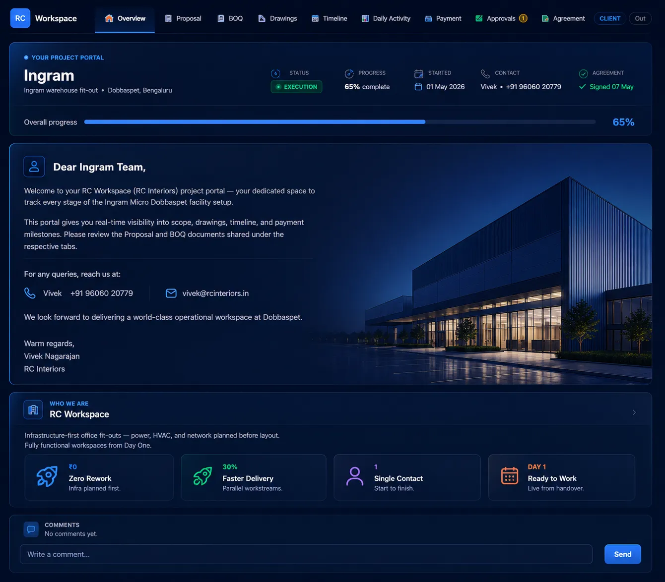 RC Workspace Enterprise Client Portal