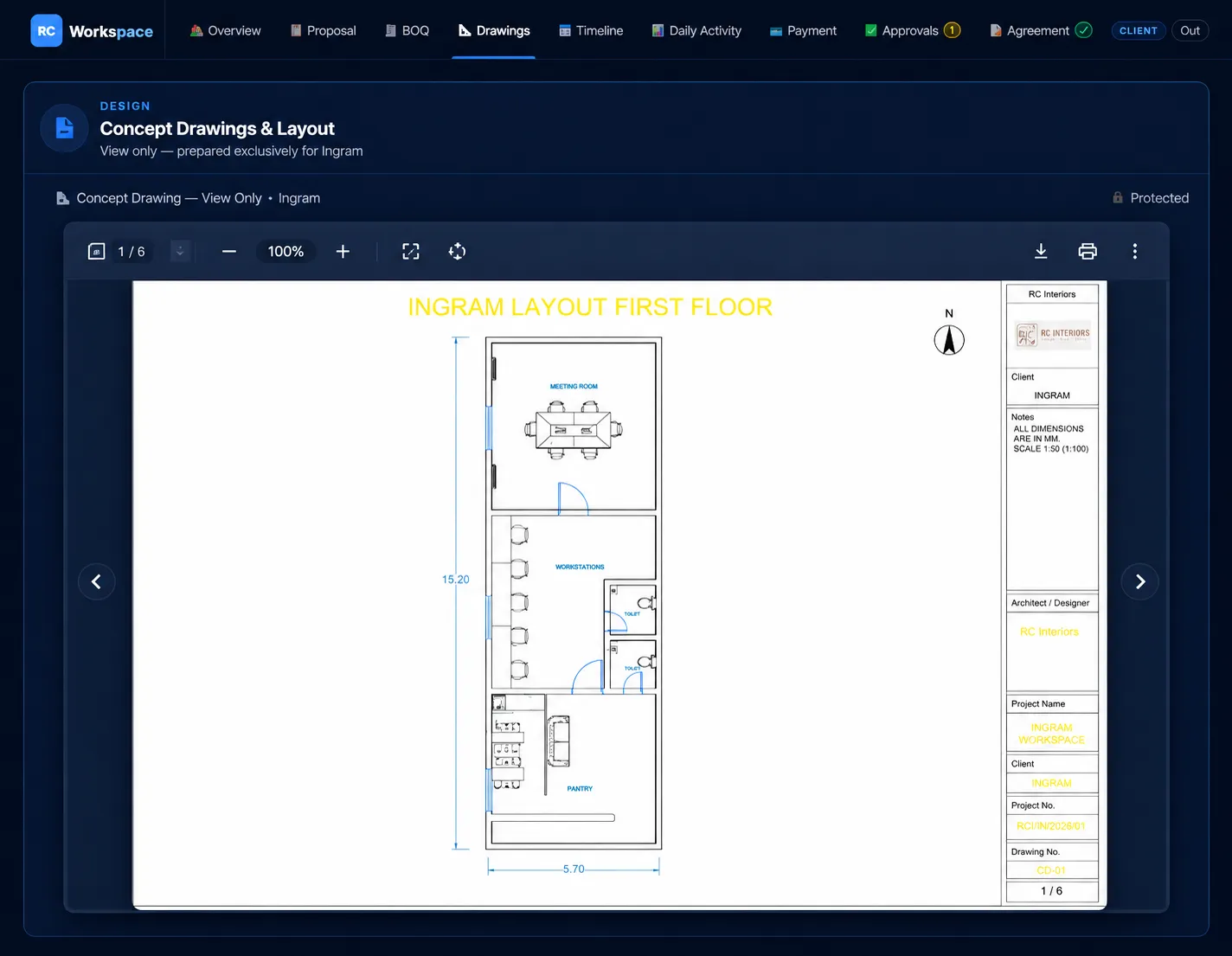 RC Workspace Client Portal — Daily Activity Log